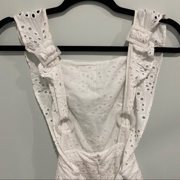Topshop eyelet jumpsuit overalls white - Picture 4 of 8